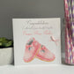 Personalised Congratulations New Baby Girl Card Shoes