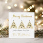 Personalised Christmas Card Pack 10, 20, 30, 40, 50 - Gold Black Tree
