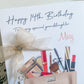Personalised Birthday Card Makeup Bag