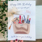 Personalised Birthday Card Makeup Bag