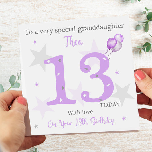 Personalised Female Girls Birthday Card