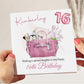 Personalised Birthday Card Pink Handbag
