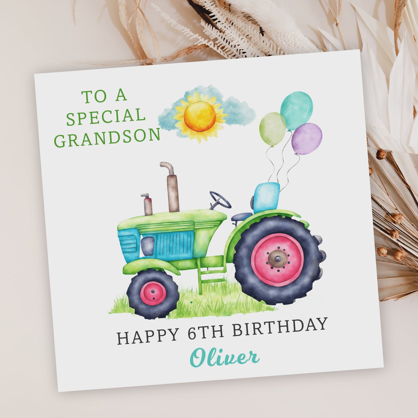 Personalised Tractor Birthday Gift Bag