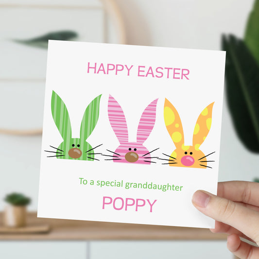 Personalised Easter Card Easter Bunny