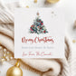 Personalised Christmas Card Pack 10, 20, 30, 40, 50 - Christmas Tree Robin