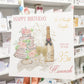 Champers and Cake Female Birthday Card