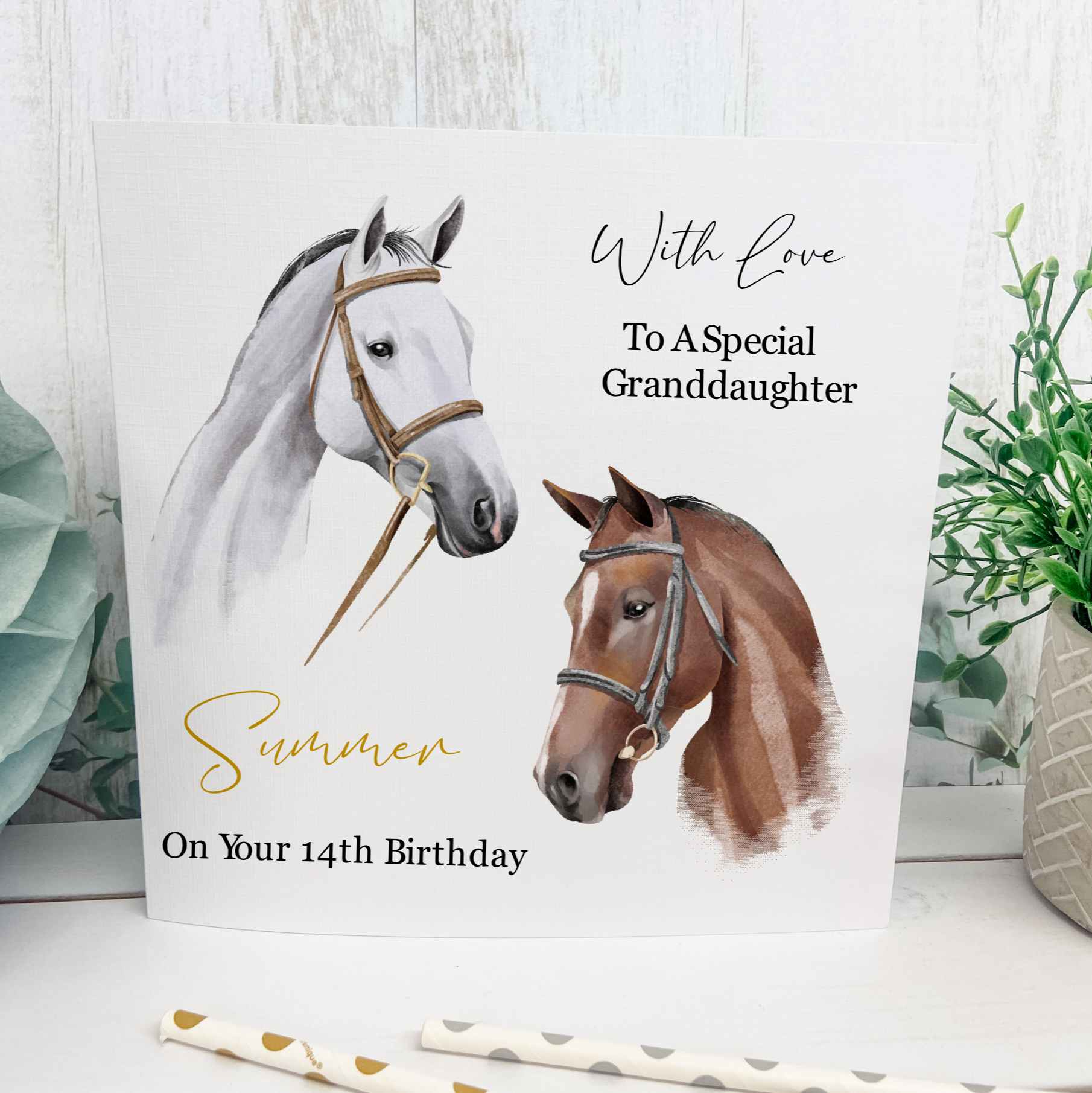personalised birthday wrapping paper, equestrian horses design, Blossom Lane Cards, custom horse wrapping paper, high-quality gift wrap, horse lover gift wrap, eco-friendly wrapping paper