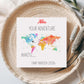 Personalised Good Luck Card Congratulations Camp America Travel Card