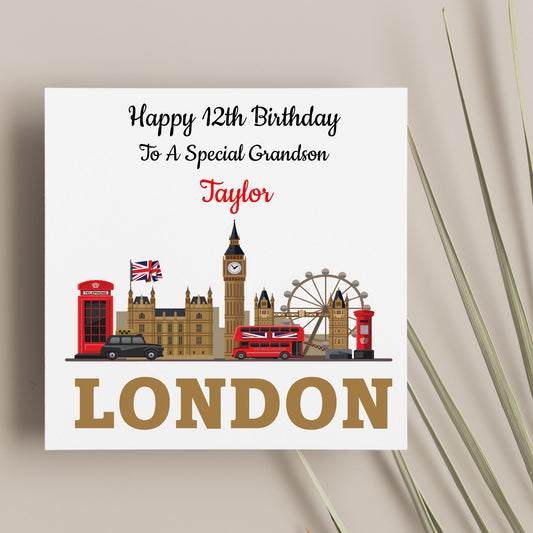 Personalised Birthday Card London England