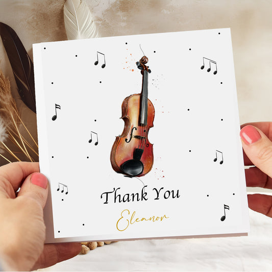 Personalised Thank You Card Violin Teacher
