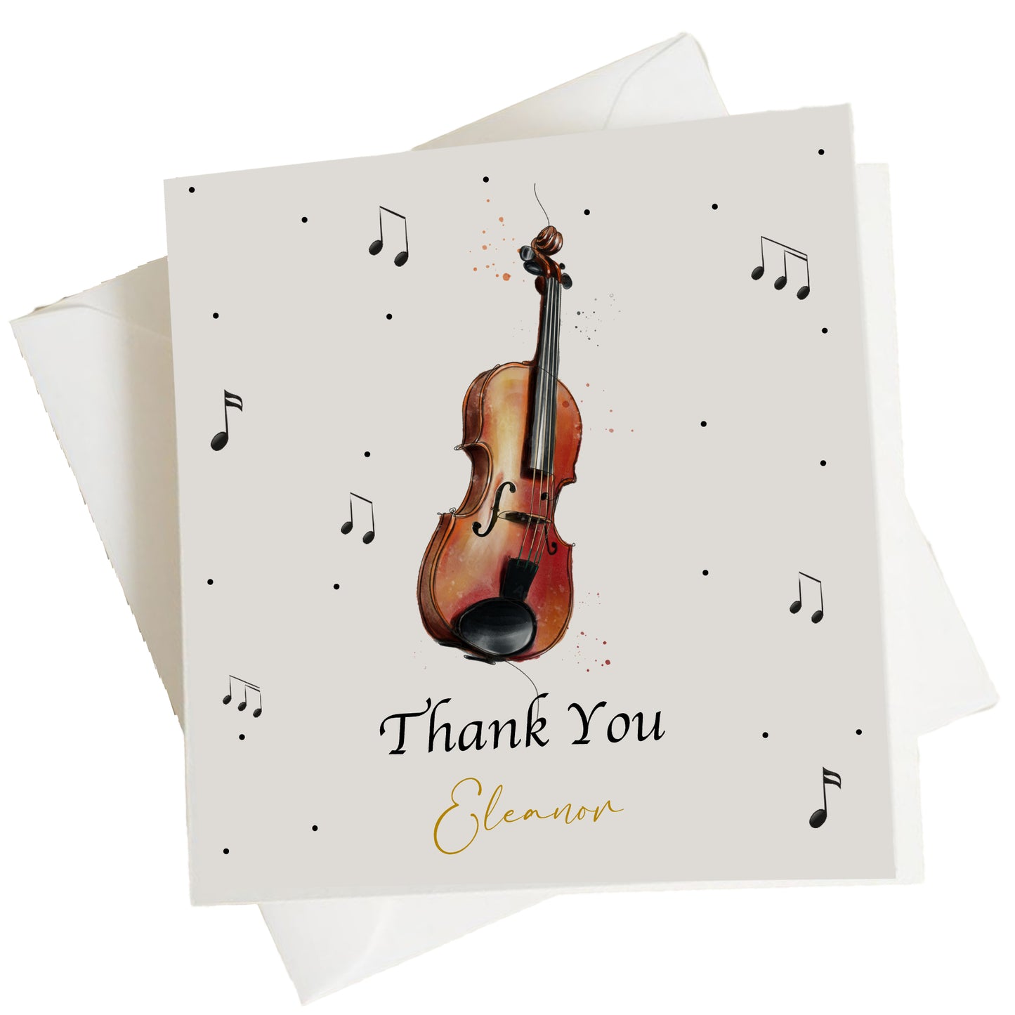 Personalised Thank You Card Violin Teacher