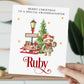 Christmas Wrapping Paper Teddy Candy Cane Lane Girl
