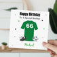 Personalised Birthday Card Green Football Top