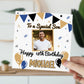Personalised Photo Birthday Card Bunting Balloons