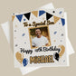 Personalised Photo Birthday Card Bunting Balloons
