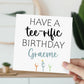 Personalised Birthday Card Golf Teerific