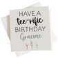 Personalised Birthday Card Golf Teerific