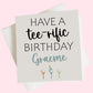 Personalised Birthday Card Golf Teerific