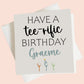 Personalised Birthday Card Golf Teerific
