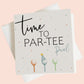 Personalised Birthday Card Golf Time To Part-Tee