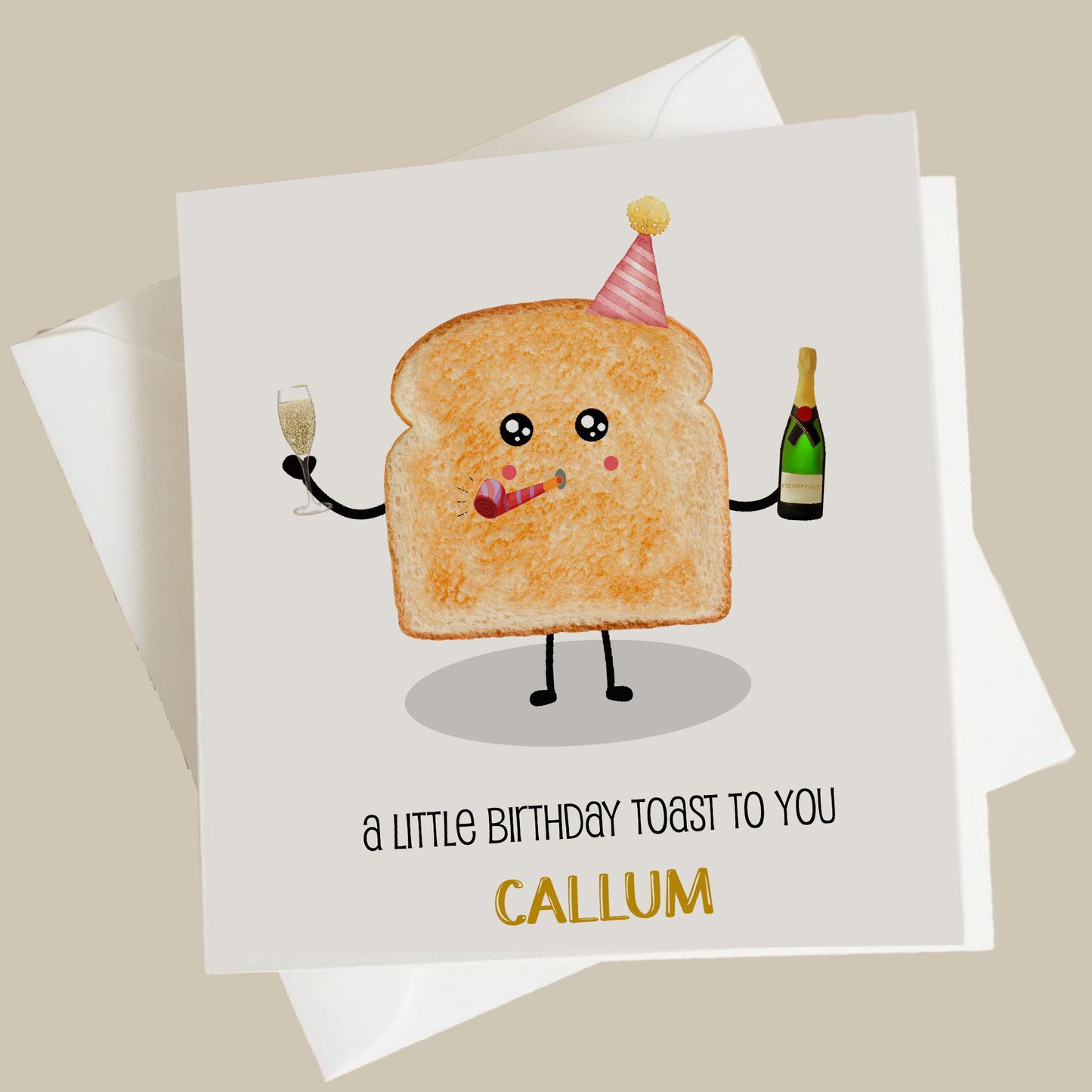 Personalised Birthday Card Funny Toast To You