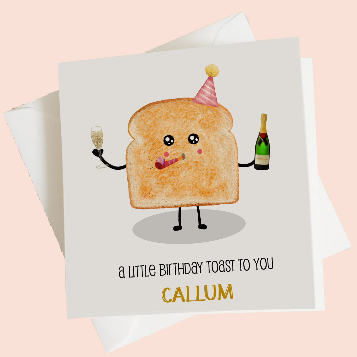 Personalised Birthday Card Funny Toast To You
