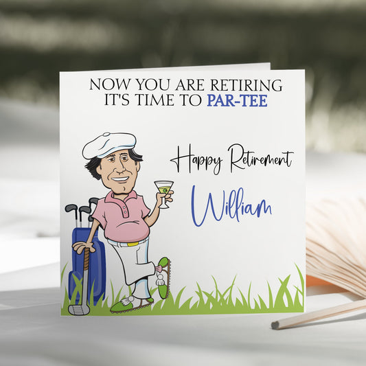 Personalised Congratulations on Your Retirement Card Funny Golf