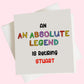 Personalised Congratulations on Your Retirement Card An Absolute Legend