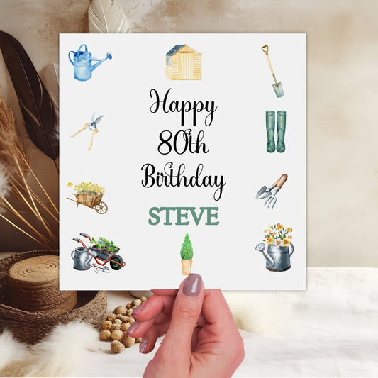Personalised Birthday Card For Gardening Lover