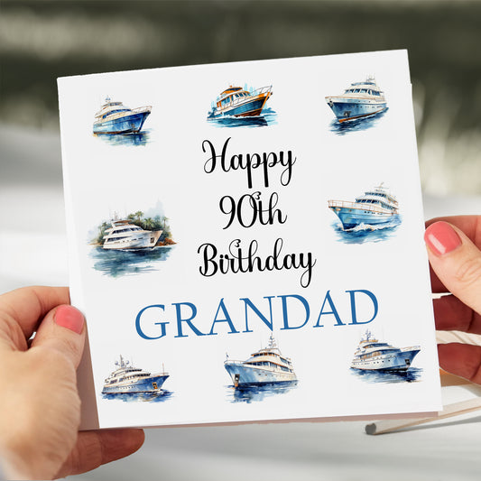 Personalised Birthday Card Yachts