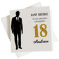 Personalised Male Birthday Card Male Silhouette