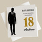 Personalised Male Birthday Card Male Silhouette