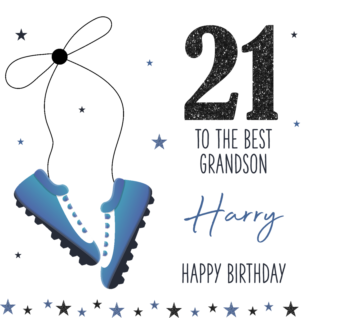 Personalised Birthday Card Football Boots
