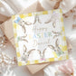 Yellow Gingham Watercolour Bunnies Easter Card
