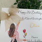 Personalised Luxury Large A4 Birthday Card Party Girl Black Jeans