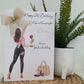 Personalised Birthday Party Banner Girl Black Jeans