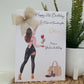 Personalised Luxury Large A4 Birthday Card Party Girl Black Jeans