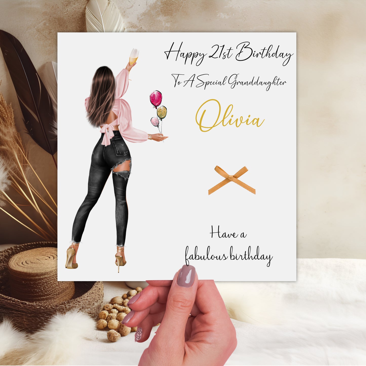 Personalised Birthday Party Banner Girl Black Jeans