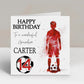 Watercolour Boys Football Birthday Card