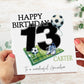 Football Balloon Age Birthday Card