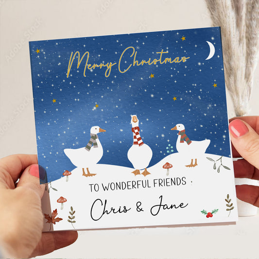 Christmas Card Winter Geese