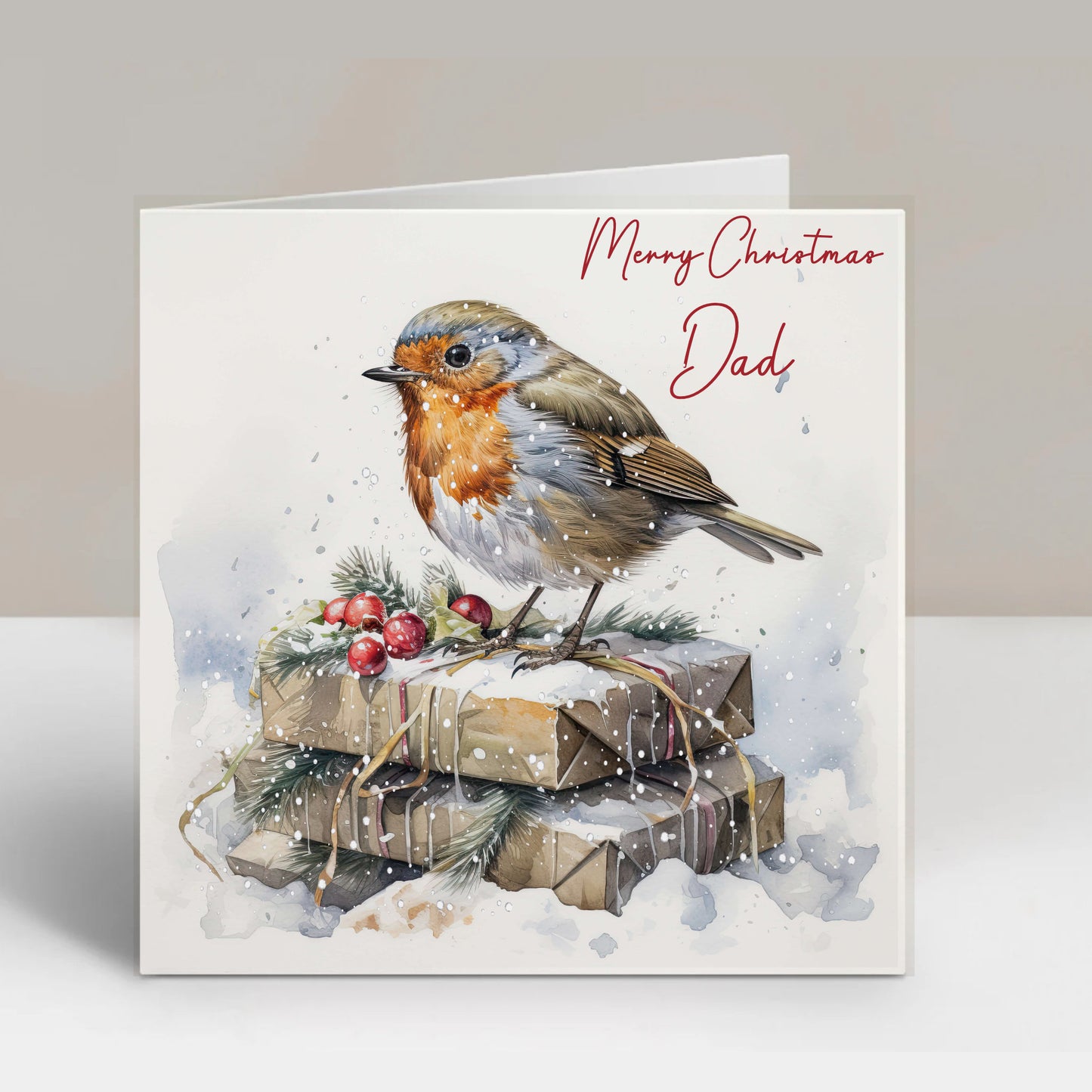 Christmas Card Winter Robin