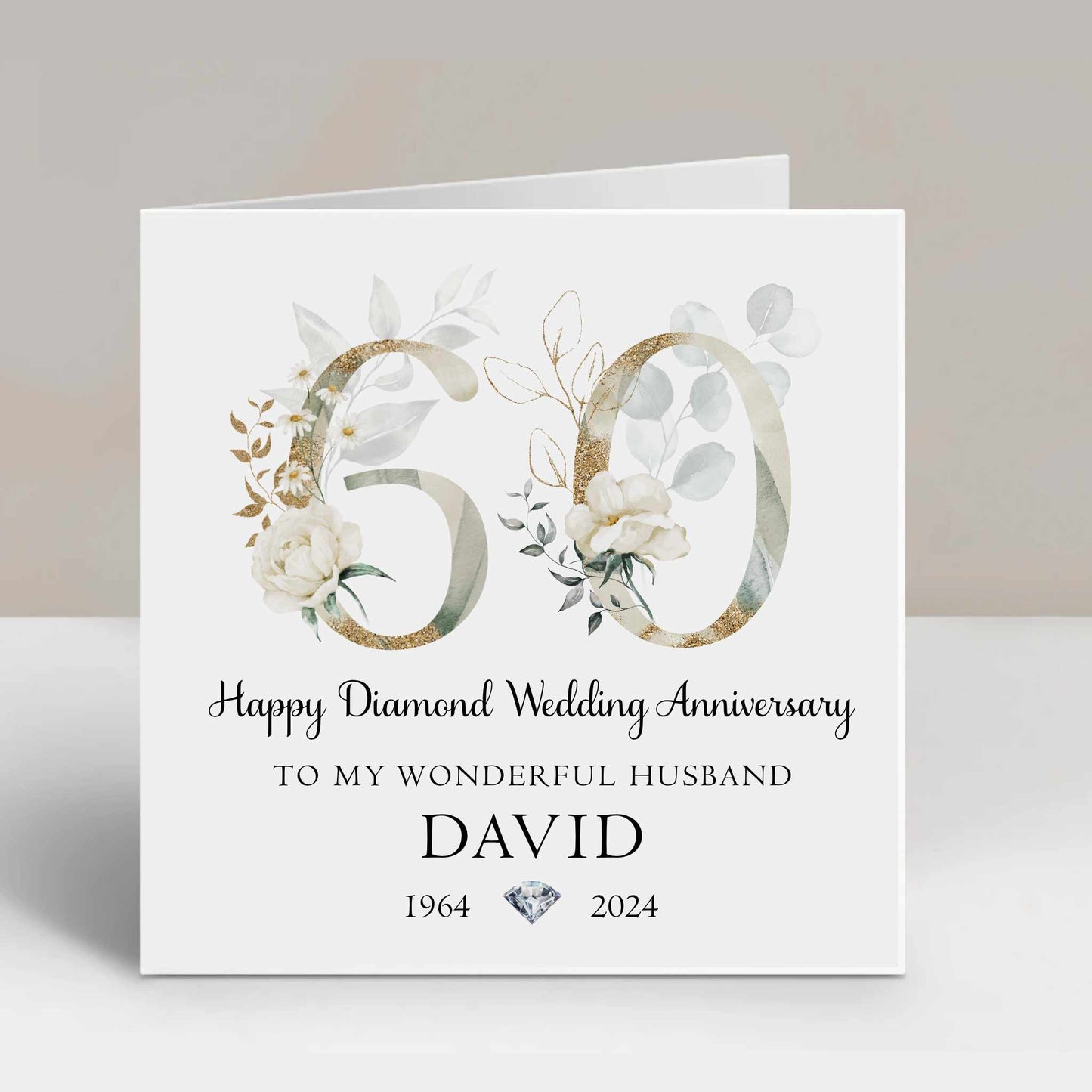 Diamond Wedding Anniversary Card