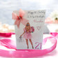 Personalised Birthday Card Girl Pink Dress
