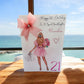 Personalised Birthday Card Girl Pink Dress