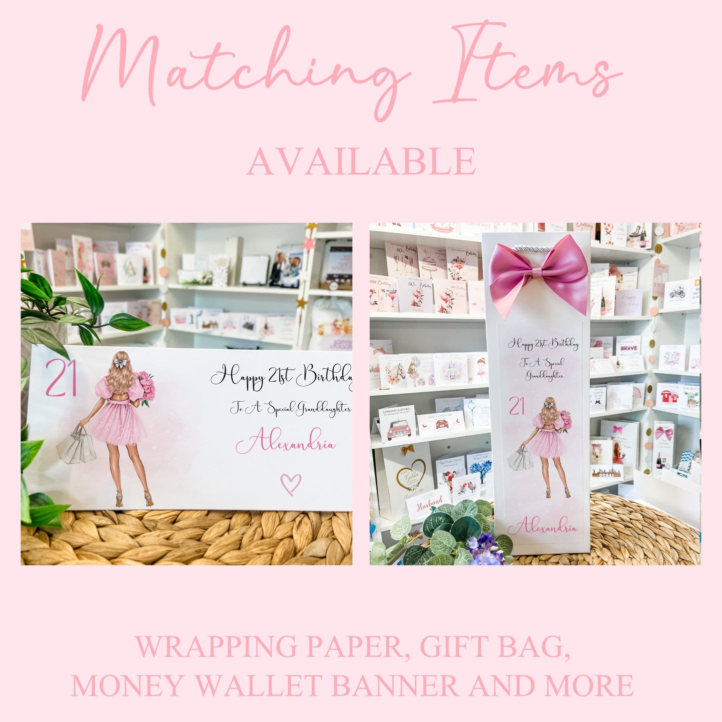 Birthday Gift Wrap Girl Pink Dress