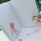 Personalised Luxury Large A4 Birthday Card Girl Pink Dress