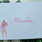 Personalised Luxury Large A4 Birthday Card Girl Pink Dress