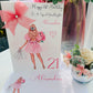 Personalised Luxury Large A4 Birthday Card Girl Pink Dress