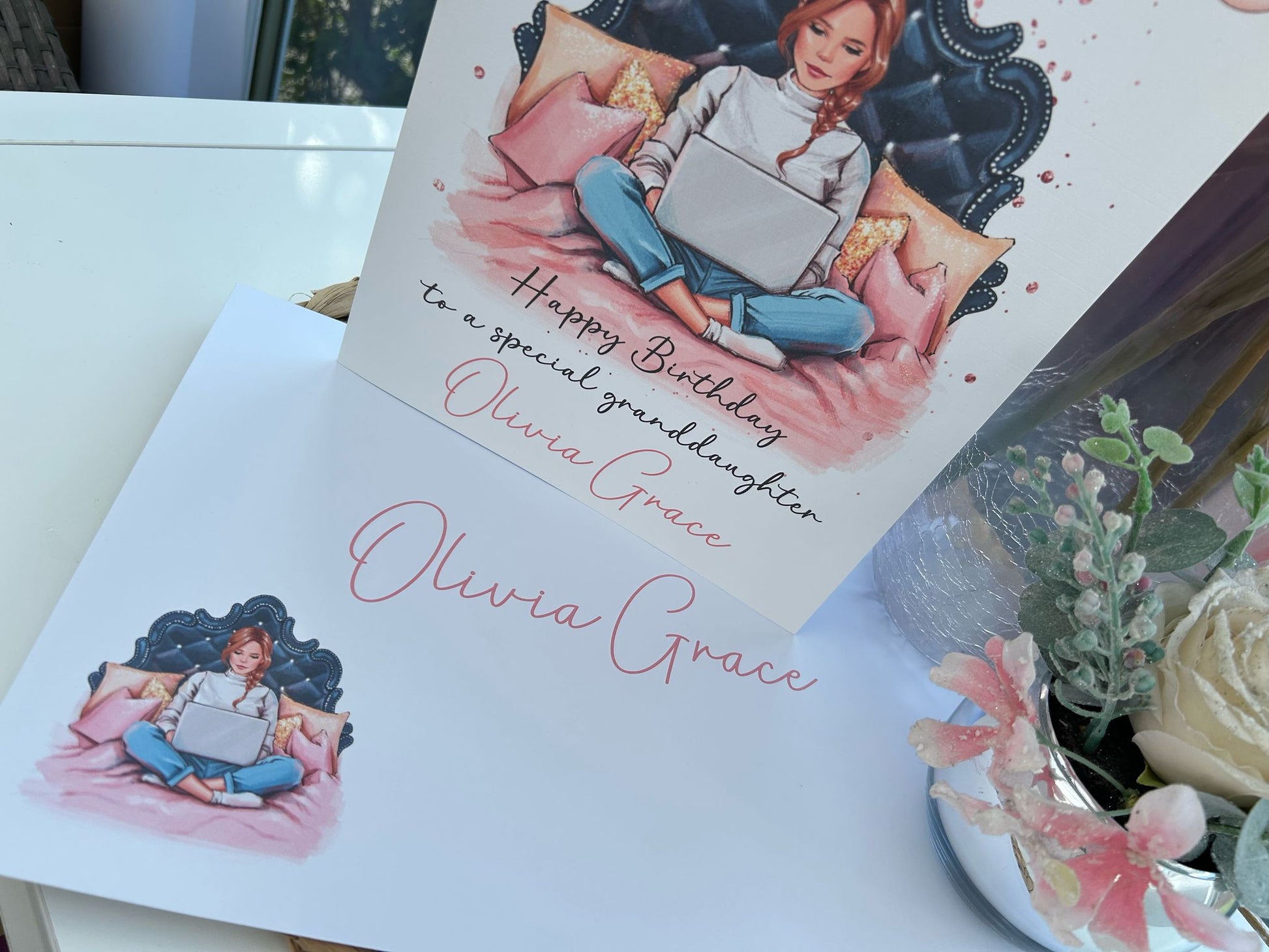 Personalised Daughter-in-law Birthday Card: Pink Balloons, 30th 35th 40th 45th 50th 55th 60th, Birthday Card For Daughter In Law - UK